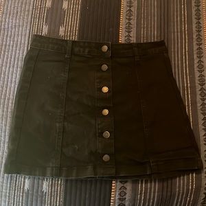 Forever 21 Black Button Mini Skirt. <3